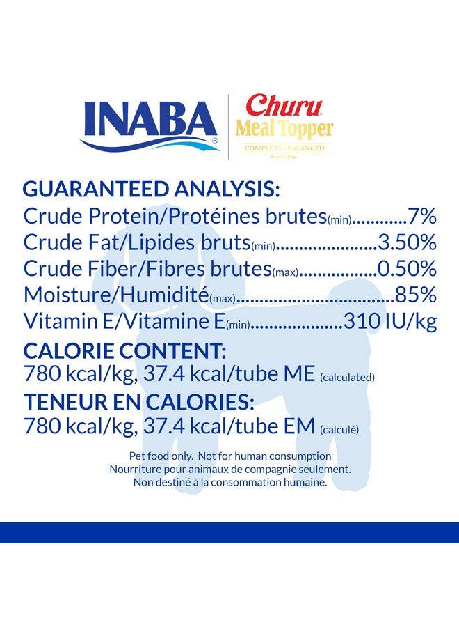 INABA Churu Meal Topper For Dogs, Complete & Balanced, Creamy, Lickable Purée Dog Food Toppers, 1.69 Ounce Tube, 15 Tubes (3 Per Pack), 5 Flavor Variety Pack - Image 2