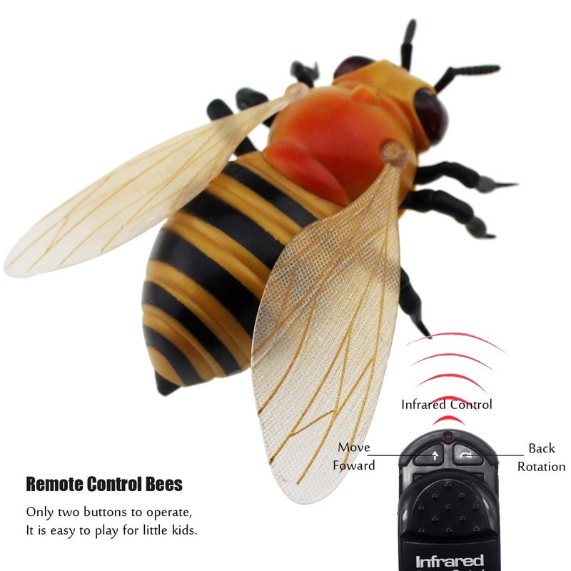 Tipmant Realistic RC Honey Bee Toys IR Remote Control Honeybee Insect Vehicle Electric Animal for Cat Dog Kids Birthday Gifts - Image 2