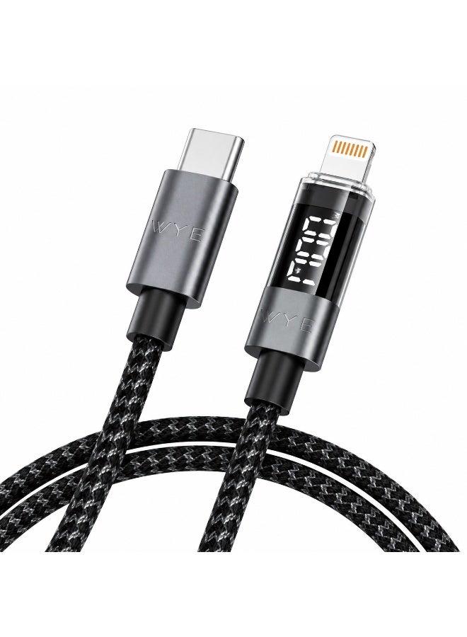 WYE Y-DC53CL1M1 LED Display Ultra Fast Charging & Data Cable | High-Speed Fast Charge USB Cable with Smart Power Display for Smartphones, Tablets & USB Devices - Image 1