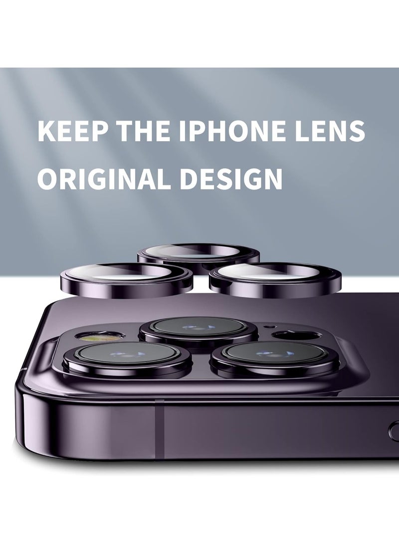 iphone14 pro/ 14promax camera lens protector purple - Image 2