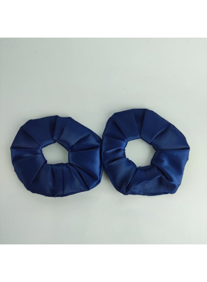 2 large, soft satin hair ties that protect hair from breakage - Image 1