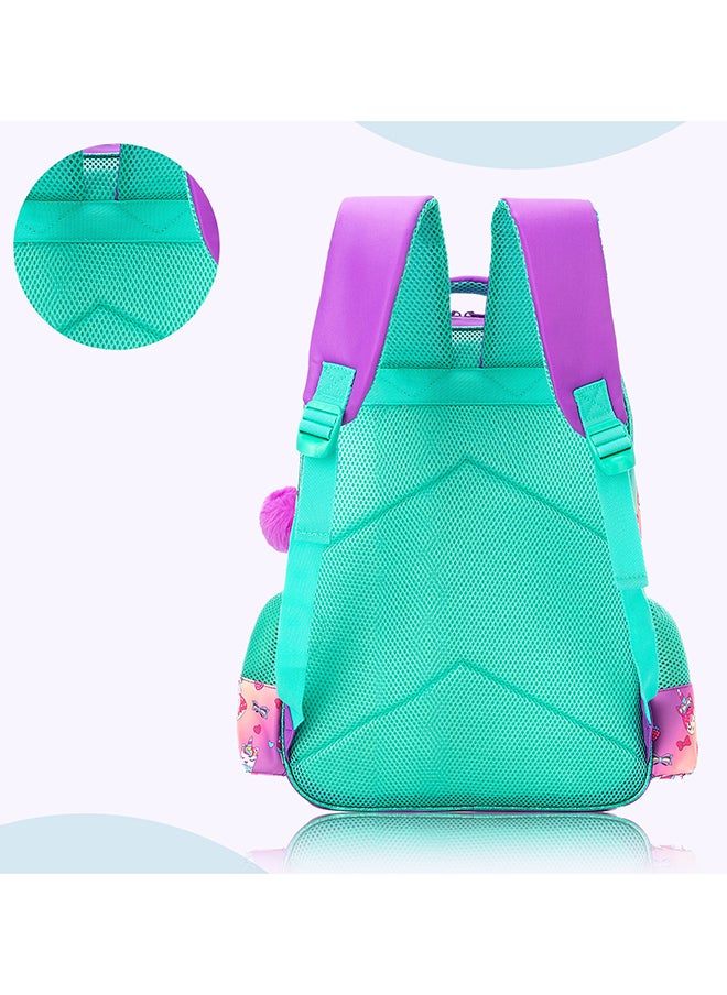 Eazy Kids 18" Set of 4 School Bag Lunch Bag Activity Bag & Pencil Case Unicorn-Pink  - Image 2