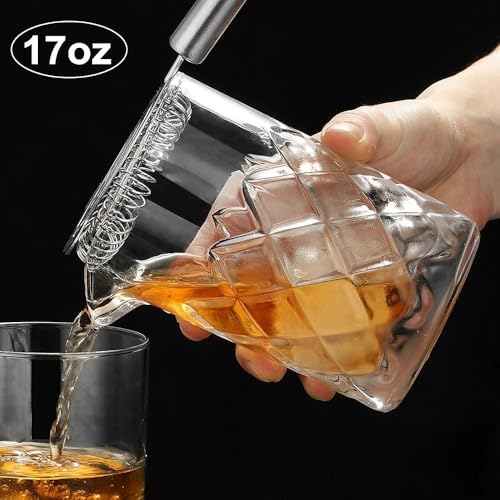 SuproBarware Cocktail Mixing glass – 17oz Cocktail Stirring Glass with Thick Weighted Bottom，Professional Stirring Glass Cocktail beaker - Image 2