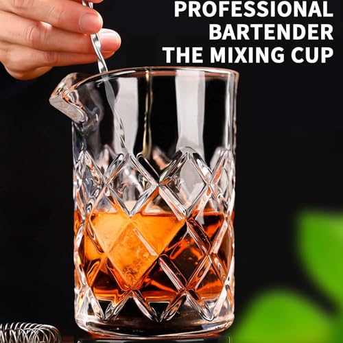 SuproBarware Cocktail Mixing glass – 17oz Cocktail Stirring Glass with Thick Weighted Bottom，Professional Stirring Glass Cocktail beaker - Image 5