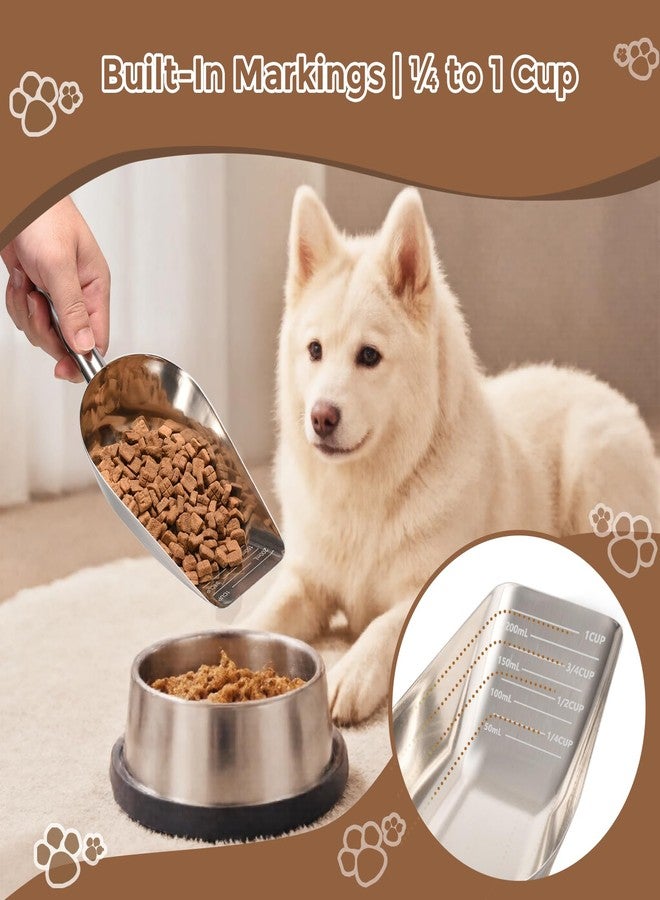 Mutclord Pet cat-dog food-scoop measuring 1-cup - Food-grade 304 stainless steel material | 1-Cup capacity | Precision scale measurements - Image 4