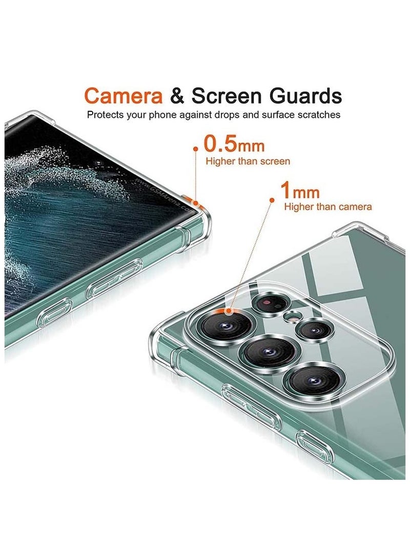 حافظة حماية شفافة لهاتف سامسونج جالاكسي S24 الترا 5G من مادة البولي يوريثان الحراري الناعم، حافظة حماية خلفية شفافة ممتصة للصدمات، زوايا معززة لهاتف S24 الترا - Image 5