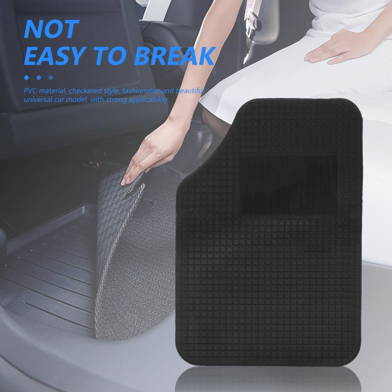 Universal 4PCS PVC Car Floor Mats Set Non Slip Waterproof Full Coverage Protection - Image 5