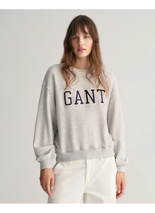 غانت Gant Logo Crew Neck Sweatshirt