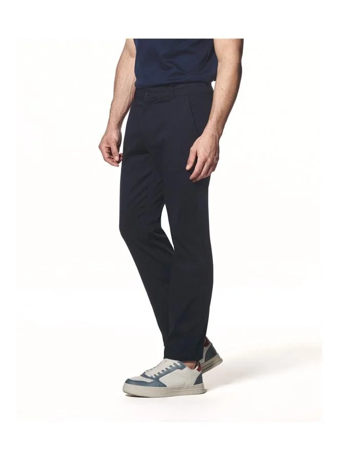Cotton Blend Straight Fit Pants.