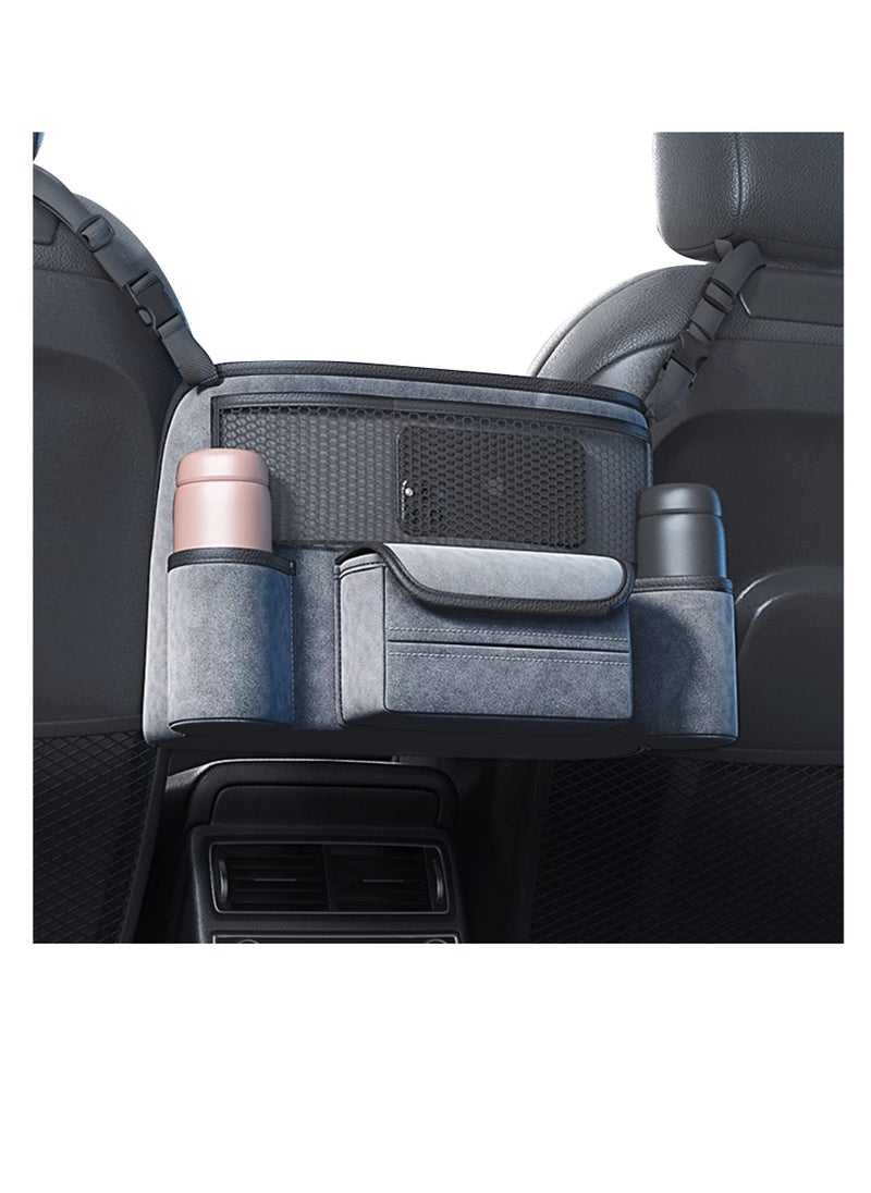 Excefore Backseat Car Organizer, Car Organizer Storage Between Seats, Car Large Capacity Storage Bag, Car Pocket Handbag Holder for Car Between Seats with Multi-Pocket, Car Net Pocket Purse Holder for Cars  - Image 1