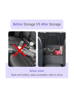 Excefore Backseat Car Organizer, Car Organizer Storage Between Seats, Car Large Capacity Storage Bag, Car Pocket Handbag Holder for Car Between Seats with Multi-Pocket, Car Net Pocket Purse Holder for Cars  - Image 3
