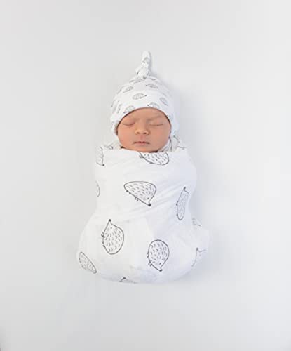 SwaddleDesigns Cotton Muslin Swaddle Blanket, Receiving Blanket for Boys & Girls, Best Shower Gift, 46x46 inches, Black Hedgehog - Image 4