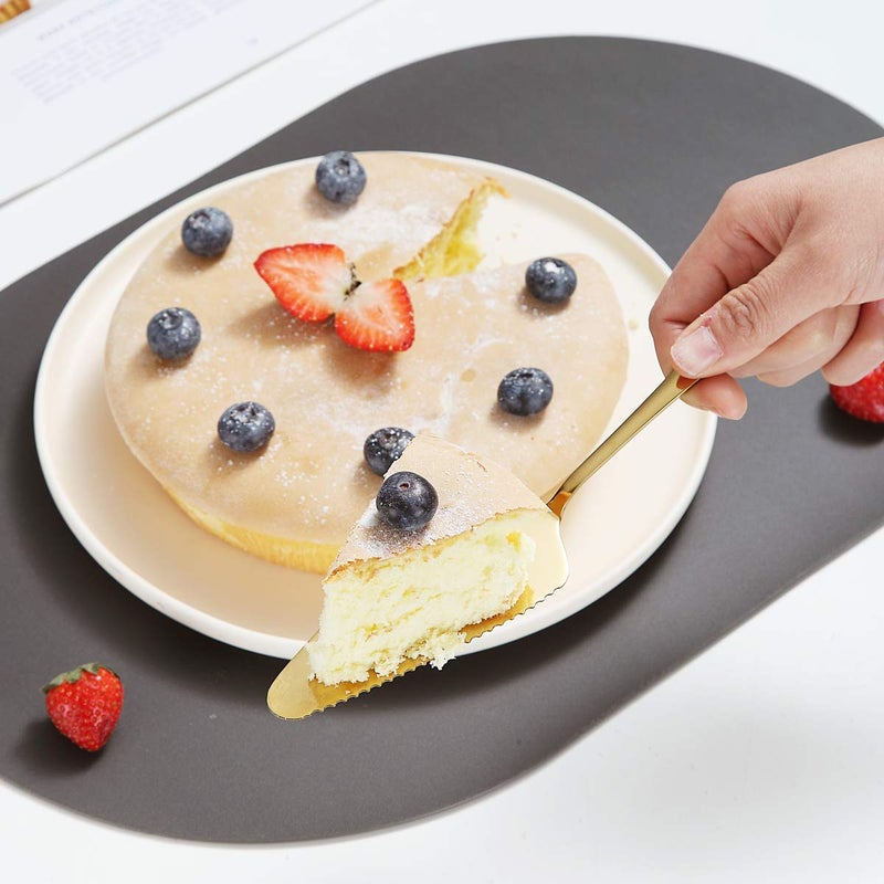 Kyraton Gold Cake Pie Pastry Server Pack Of 2, Wedding Cake Knife And Server Set, Stainless Steel Golden Cake Cutter Wedding Cake Cutting Set, Cake Serving Set - Image 4