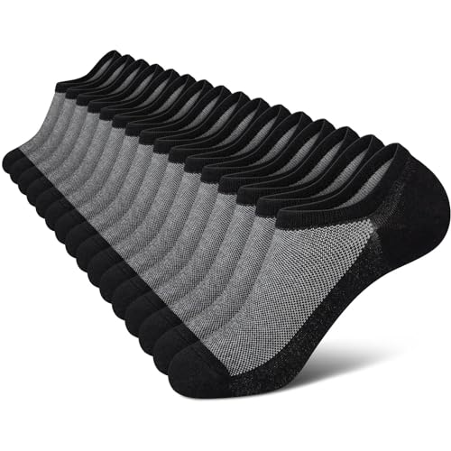 wernies Men No Show Socks, Low Cut Ankle Sock, Men Short Socks Casual Cotton Black Size 11-13 - Image 1