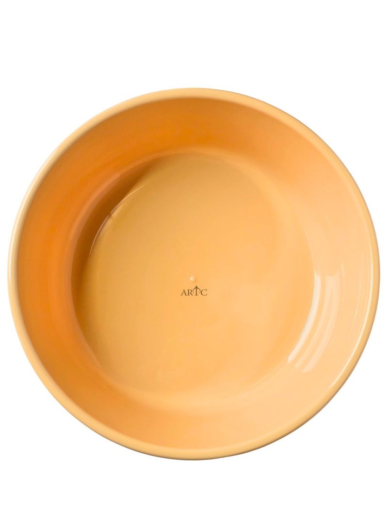 ARTC 21L Heavy-Duty Plastic Bath Tub (Beige) – Premium Multi-Purpose Round Basin for Laundry, Dishwashing, Cleaning, Soaking, Water Storage & Home Organization – Stackable & Durable - Image 4