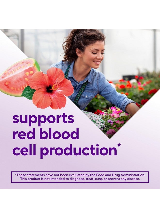 Vitafusion Iron Gummy Vitamin Supplement, Supports Red Blood Cell Production*, Guava Hibiscus Flavor, 30 Servings, 60 Count - Image 2