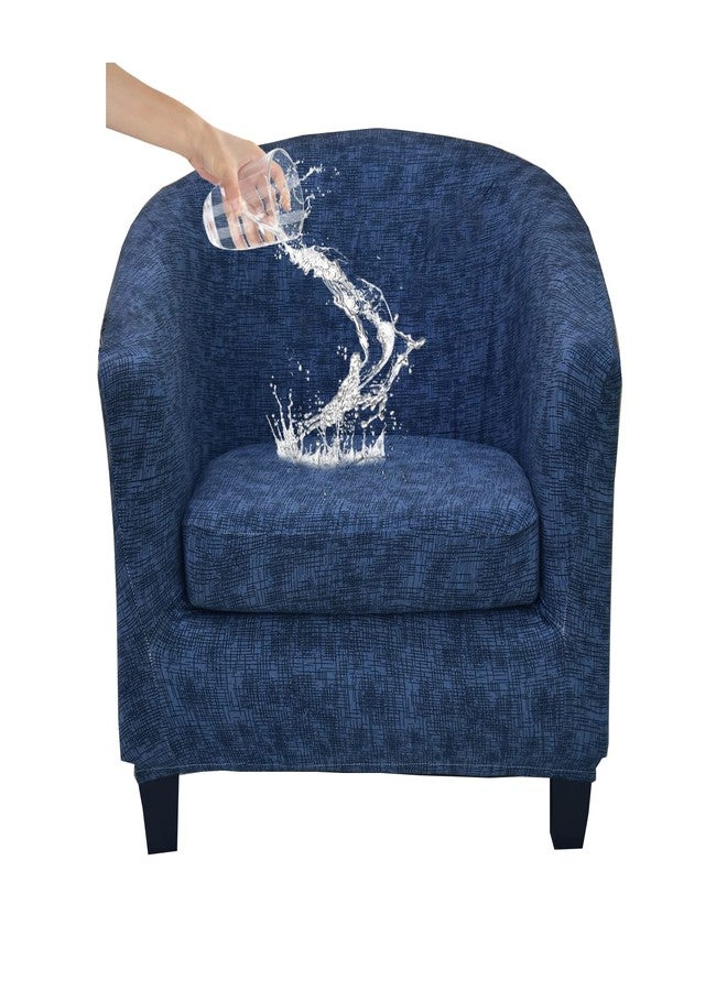 KRFOONN 2 Pieces Club Chair Slipcover Stretch Waterproof Tub Chair Slipcover Armchair Covers Sofa Cover Removable Round Barrel Chair Covers Couch Furniture Protector Cover for Living Room, A43 - Image 1