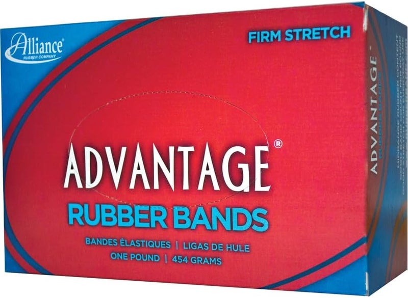 Alliance Rubber 26625 Advantage Rubber Bands Size #62, 1 lb Box Contains Approx. 450 Bands (2 1.27 cm x .64 cm, Natural Crepe) - Image 2