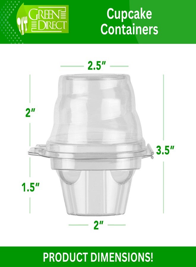 Green Direct Clear Stackable Cupcake Boxes Disposable Individual Cupcake Containers Airtight With Lid Plastic Carrier Bpa Free Cupcake - 25 - Image 3