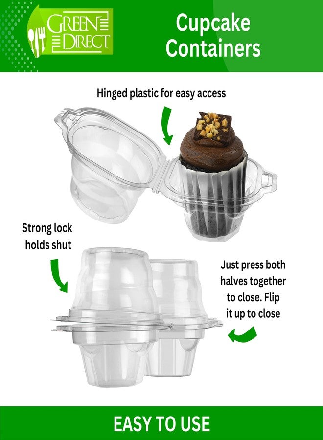 Green Direct Clear Stackable Cupcake Boxes Disposable Individual Cupcake Containers Airtight With Lid Plastic Carrier Bpa Free Cupcake - 25 - Image 4