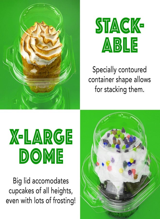 Green Direct Clear Stackable Cupcake Boxes Disposable Individual Cupcake Containers Airtight With Lid Plastic Carrier Bpa Free Cupcake - 25 - Image 5