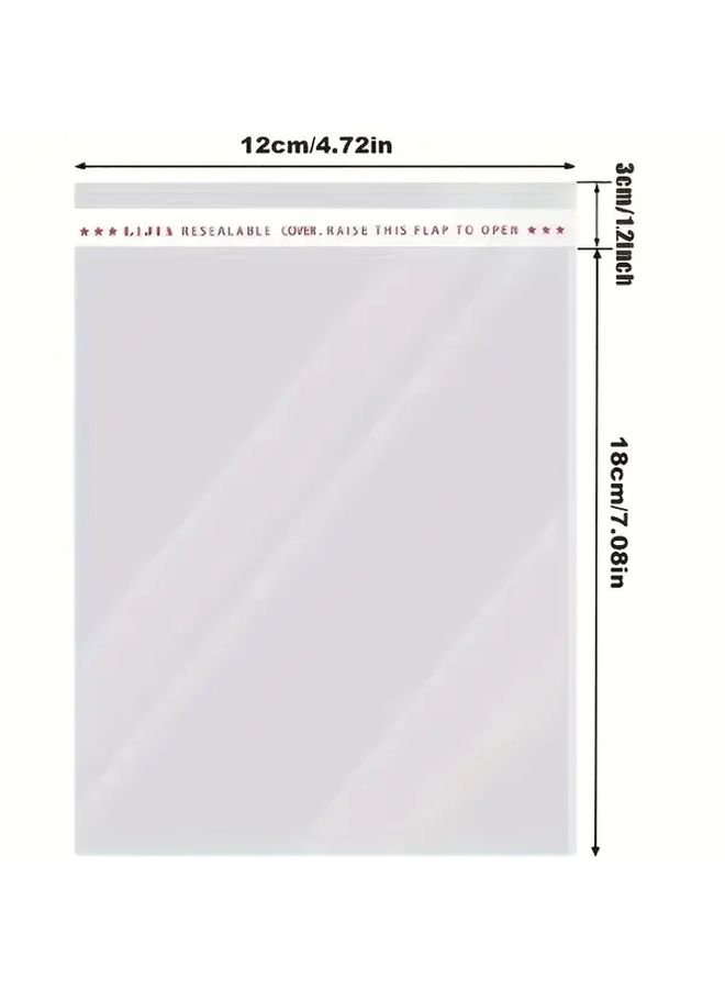 Clear Poly Bags With Hook Loop Closure 12x18cm 100 Pack Disposable Stain Resistant - Image 5