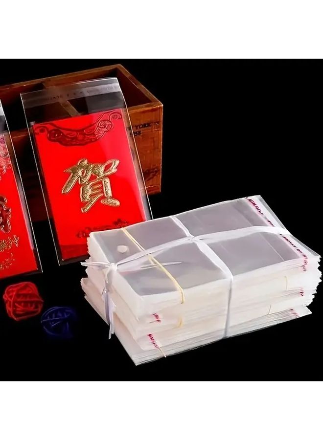 Clear Poly Bags With Hook Loop Closure 12x18cm 100 Pack Disposable Stain Resistant - Image 4