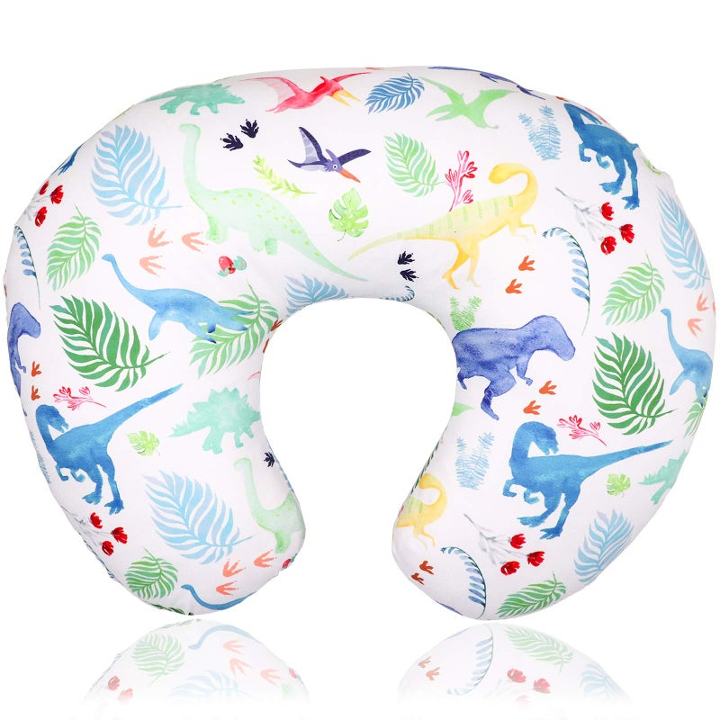 TANOFAR Dinosaur Nursing Pillow Cover, Breastfeeding Pillow Slipcover for Baby Boys & Girls, Nursing Pillow Case for Newborn, Soft Fabric Fits Snug On Infant, Washable & Breathable, Watercolor Dinosaur - Image 1
