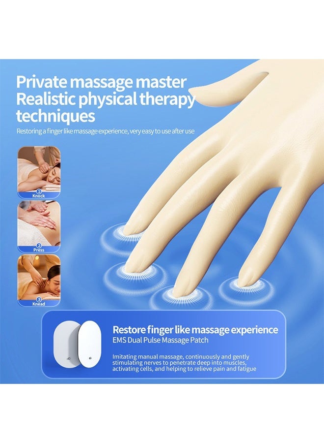 Quantum Dual Channel TENS EMS Unit Muscle Stimulato, Electronic Pulse Massager Muscle Massager with 4 Pads, Electric Pulse Massager for Pain Relief - Image 3