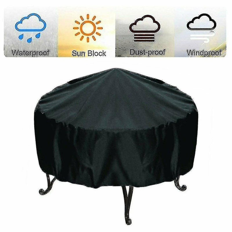 waterproof Patio Fire Pit Cover Uv Protector Grill Shelter Garden Bbq Furniture Covers(75*30cm) - Image 5