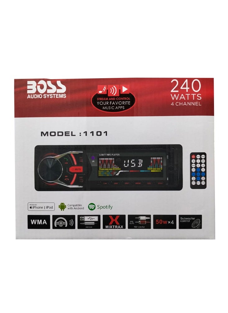 ماركة غير محددة - كاسيت بوص MP3 بلوتوث هاي بور  موديل 1101 240 وات  4 قنوات بلوتوث يو اس بس  ريموت كنترول للتحكم عن بعض  كارت ميموري  AUX سبوتيفي - Image 1