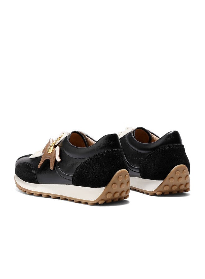 Senda a Little Pony Agan Shoes Women Spring New Cowhide Mall Same Style German Training Casual Shoes Black 38 - Image 2