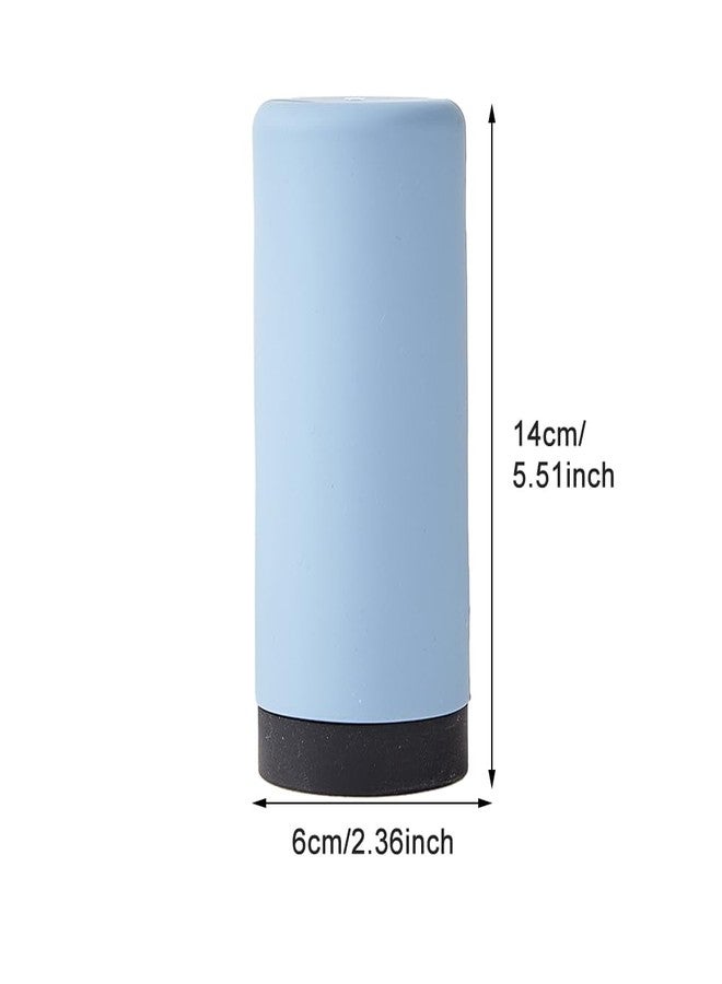 EMVANV Dish Soap Dish Dispenser, Silicone Squeeze Washing Up Liquid and Hand Soap Refillable Bottles, Refillable Hand Soap Bottle Dishwashing Liquid Dispensing - 240ml Capacity(Blue) - Image 4