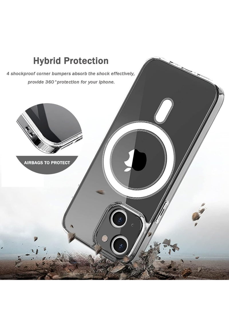 DUSALA IPhone 15 Case Camera Control Compatible with MagSafe Shockproof Military-Grade Protection Magnetic Phone Case for iPhone 15 Classic Hybrid Case Clear - Image 3