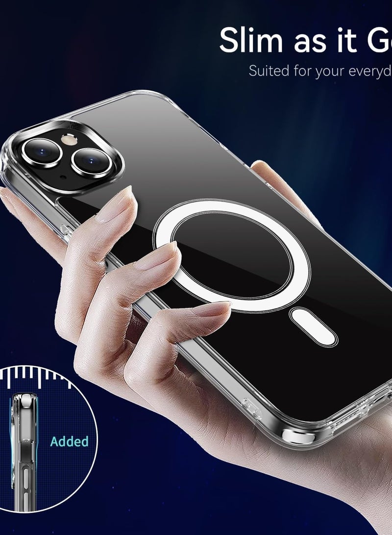 DUSALA IPhone 15 Case Camera Control Compatible with MagSafe Shockproof Military-Grade Protection Magnetic Phone Case for iPhone 15 Classic Hybrid Case Clear - Image 4