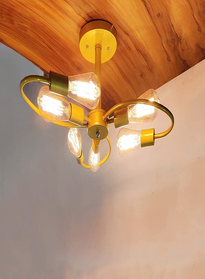 Avior Ceiling Chandelier (Jhumar) for Bedroom, Living Room, Kitchen etc. (Golden) - Image 5