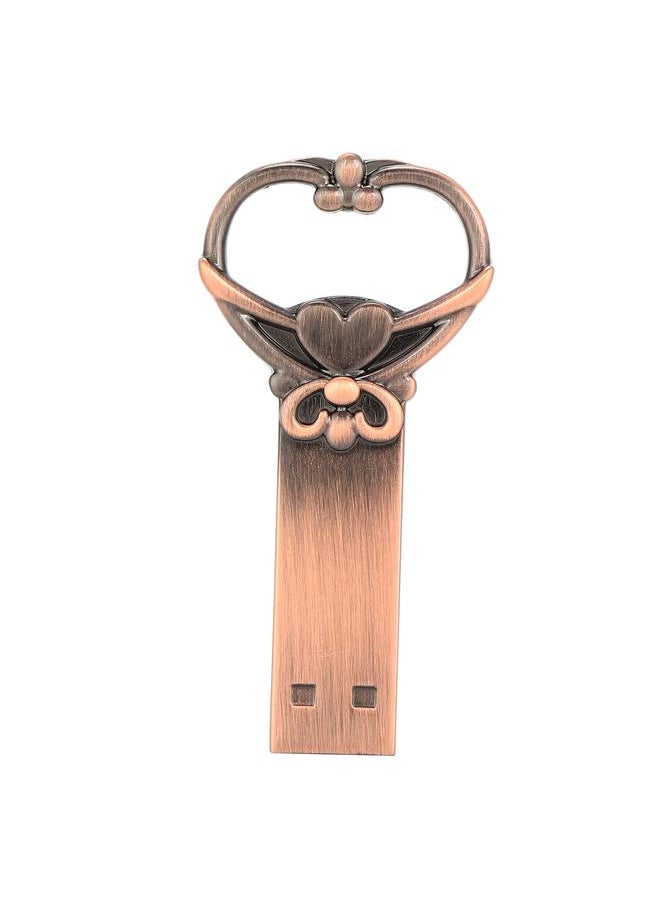 Thoraya USB Flash Memory Stick High Speed Flash Drive Flash Drive Thumb Drive Retro Heart Key Shape Memory Stick Gift 1GB  - Image 1