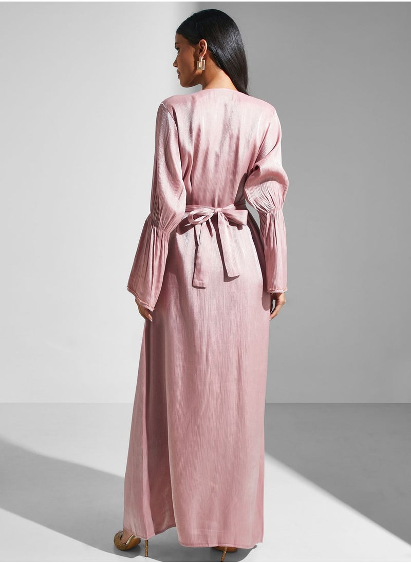 hayas closet - Embellished Belted Jalabiya - Image 1
