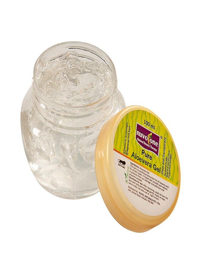 Nuvotone 100% Pure Aloe vera Gel | Gel for Skin acne, dark spots, scars | Gel for natural hair styling (100 ml) - Image 1