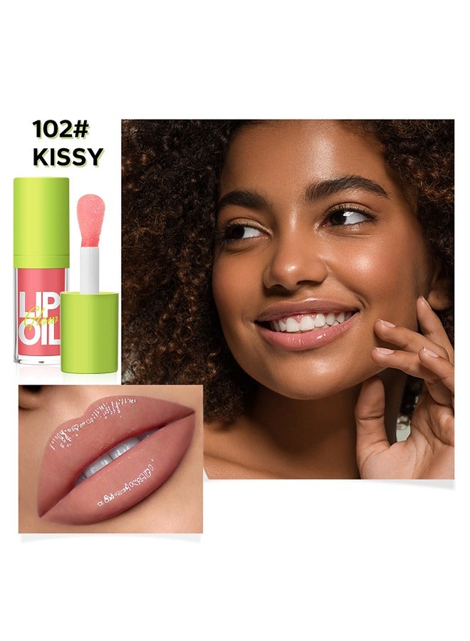 JOVIALITY Big Brush Head Lip Oil, Ultra-Hydrating & Nourishing, Smooth Glossy Finish Lip Glow Oil, Shiny and Vegan Tinted Lip Gloss, Non-Sticky Formula(PINK) - Image 2
