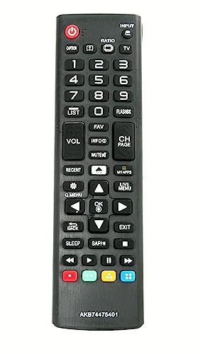 UBay New AKB74475401 Remote Control Replacement for LG TV 43LF5900 43UF6400 43UF6430 43UF6800 43UF6900 43UF7590 43UF7600 49LF5900 49UF6400 49UF6430 49UF6490 49UF6800 49UF6900 49UF7590 - Image 1