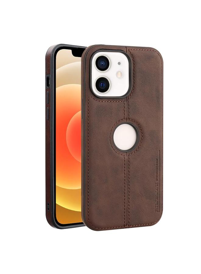 Zaboon Case For iPhone 12 Crazy Horse Leather Back Cover Phone Case - Image 1