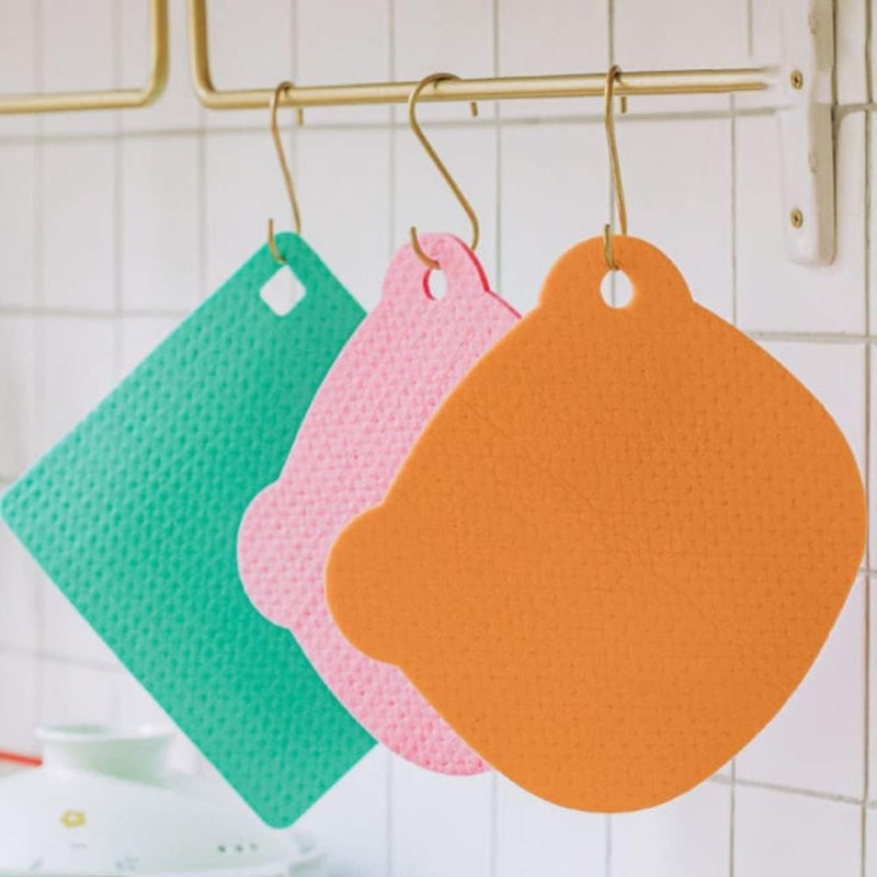 HOKISTY HOKISTY Silicone Trivets Mat for Dish Hot Pads for Counter Top,Pan and Pot Heat Resistant Hot Protector,Wood Pulp Reusable Kitchen Rags Towel (Set of 5) - Image 5