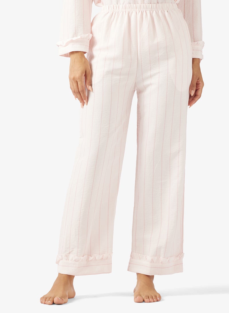 Ginger Stripe Button Up Shirt & Pyjama Set - Image 4