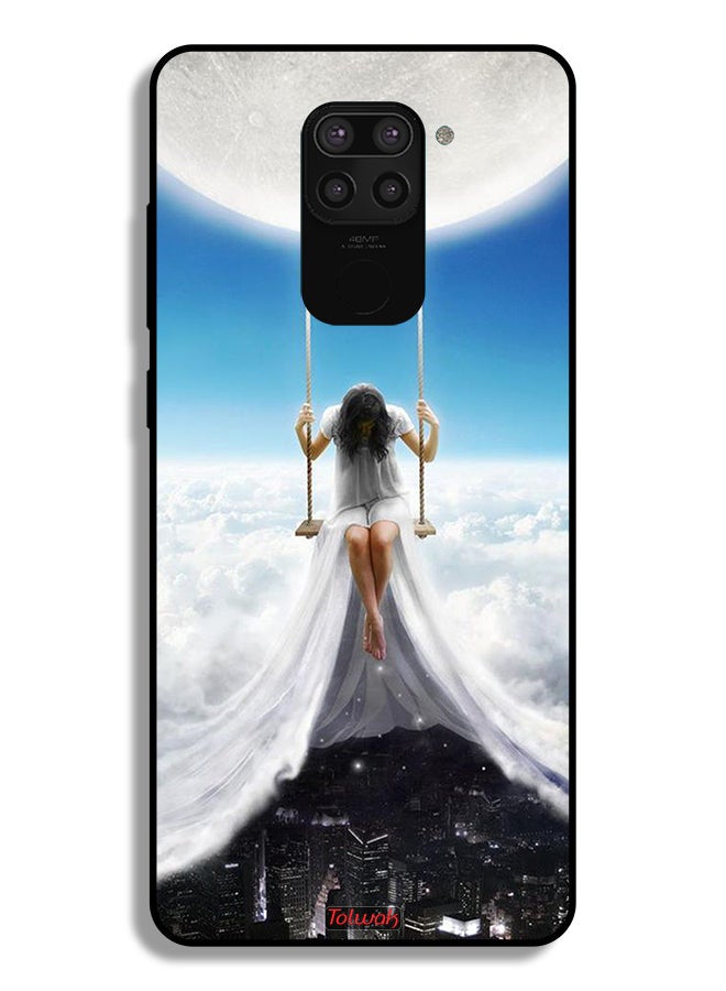 Tolwak Xiaomi Redmi Note 9 Protective Case Cover Moon Clouds Town Art  - Image 2