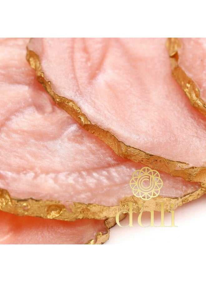 DULI Set of 6 Premium Resin Coasters Tea,Coffee Coasters (10 * 8 cm) (Baby Pink) - Image 3