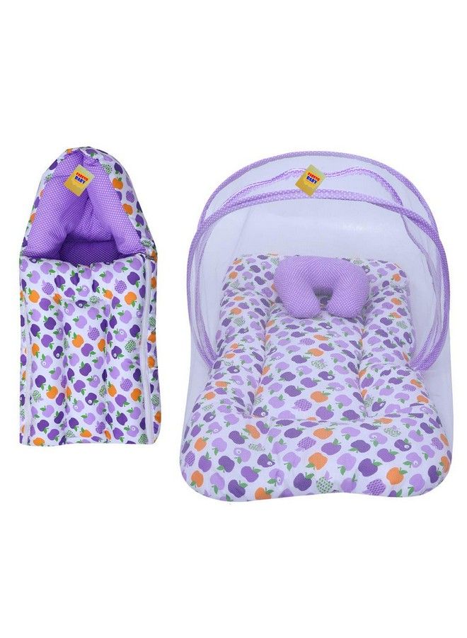 FARETO Newborn Baby'S Cotton Daily Essential Itemsmattress With Net Sleeping Bag 6 Shirts 6 Vest 6 Mittens 3 Bed 3 Wrapper 6 Nappies Combo (Multicolour 0 6 Months) Pack Of 32  - Image 3