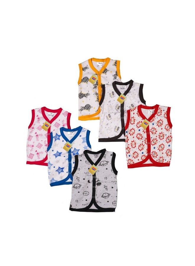 FARETO Newborn Baby'S Cotton Daily Essential Itemsmattress With Net Sleeping Bag 6 Shirts 6 Vest 6 Mittens 3 Bed 3 Wrapper 6 Nappies Combo (Multicolour 0 6 Months) Pack Of 32  - Image 5