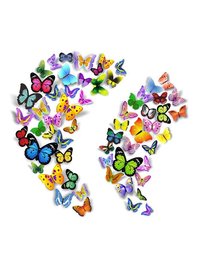 PARLAIM 104Pcs Butterfly Wall Decals For Wall-3D Butterflies Wall Stickers Butterfly Decoration Butterflies Decoration Removable Mural Decals Home Decoration For Kids Nursery Bedroom Living Room Decor - Image 1
