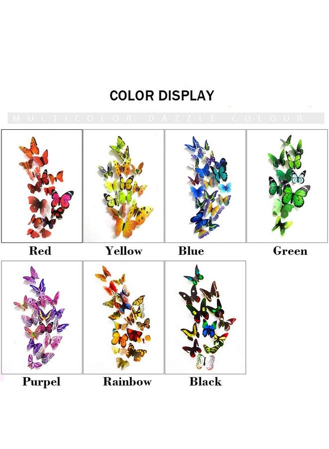PARLAIM 104Pcs Butterfly Wall Decals For Wall-3D Butterflies Wall Stickers Butterfly Decoration Butterflies Decoration Removable Mural Decals Home Decoration For Kids Nursery Bedroom Living Room Decor - Image 4